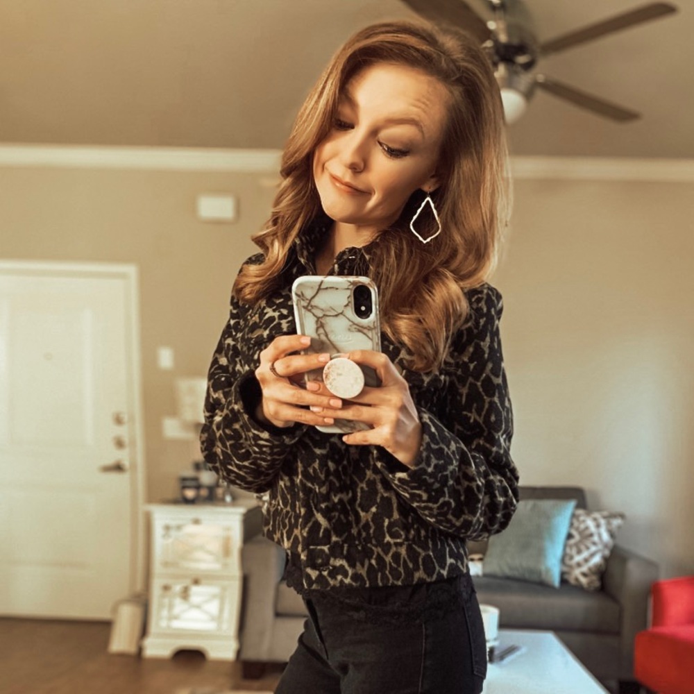 Cheetah Print Cropped Jacket